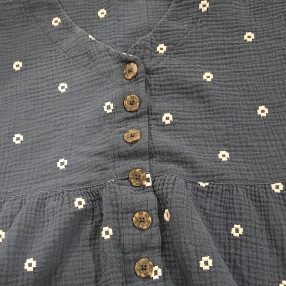 Madewell Blue Floral Button-Up Dress - Picture 2 of 5